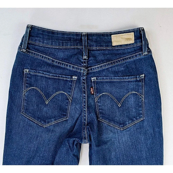 Levi's 25X28 Women's Bold Curve Classic Rise Slim Leg Women's Blue Jeans Size 0 - Picture 9 of 14